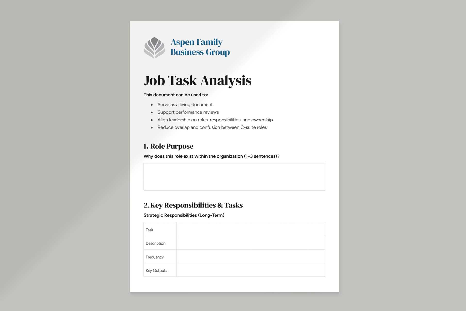 Job Task Analysis Hero